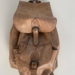 Leather backpack